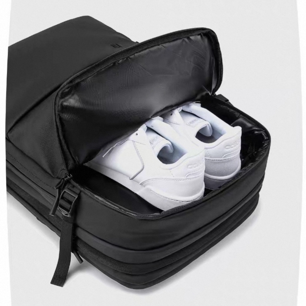 Sleek Black Travel Backpack